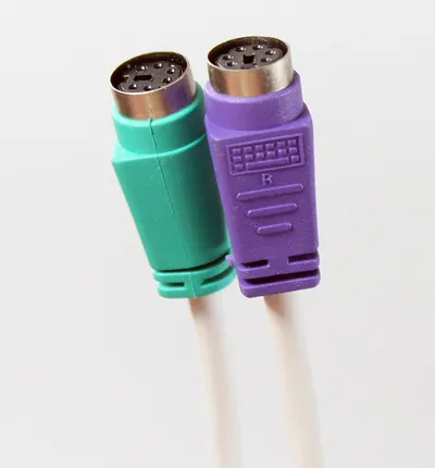 Кабель-адаптер VCOM VUS7057, USB A → 2×PS/2, 0,1 м, белый