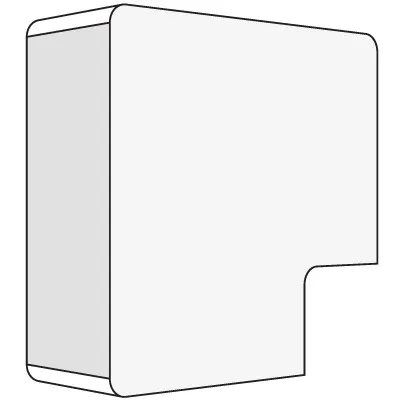Угол плоский DKC 00425R для мини/макси-канала, 40×17 мм, белый, IP40