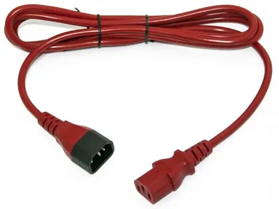 Шнур питания LANMASTER LAN-PP13/14-1.0-RD, C13–C14, 3×0.75 мм², 1 м