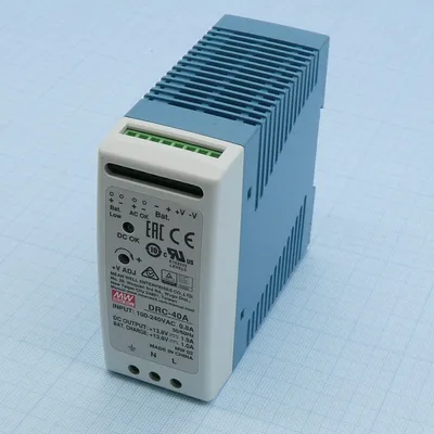 AC-DC Mean Well DRC-40A, UPS, 40Вт, 13.8В/2.9А, заряд 13.8В/1А