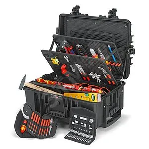Чемодан инструментальный Knipex KN-002137 RobusT45 ElekTro, 63 инструмента, 45 л, 15 кг