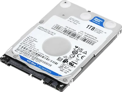 Жесткий диск Western Digital WD10SPZX Blue, 1000 ГБ, 2.5", SATA III, 5400 об/мин