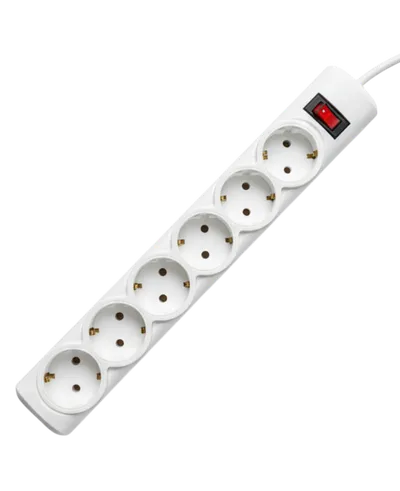 Сетевой фильтр PROGIX PG661, 6 розеток Schuko, кабель 3 м, 3500 Вт