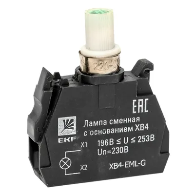 Лампа сменная EKF XB4-EML-G, зеленая, 230В, XB4