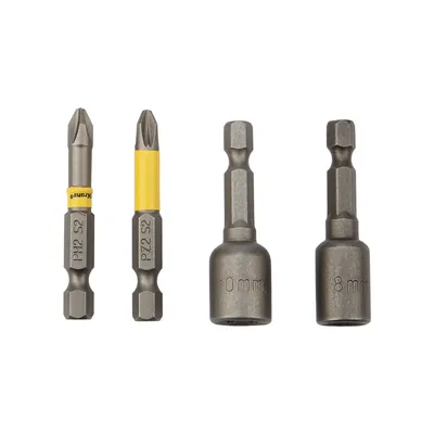 Набор бит REXANT KR-92-0461, PH2/PZ2 и головки 8/10 мм, 50 мм, сталь S2, E6.3