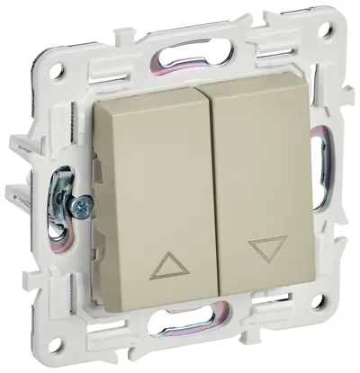 Выключатель для жалюзи IEK SKANDY SK-V15-0-10-K10, 2 клавиши, 10 А, 230 В, IP20