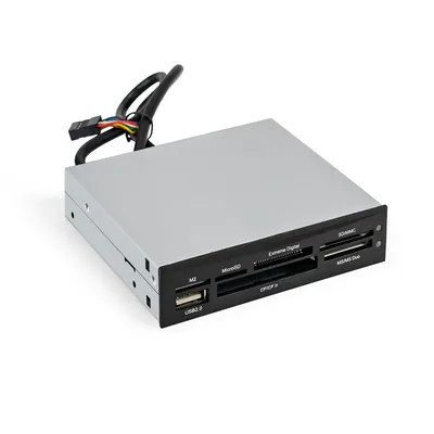 Кардридер EXEGATE CR-415 EX283581RUS, 3.5", USB 2.0, 6 слотов, сталь