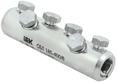 Соединитель шин IEK UCB11-185-400-06-35-1, болтовой, луженый, 185–400 мм², 35 кВ