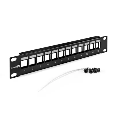 Патч-панель ExeGate EX297322RUS, 10", 12port, UTP, 1U