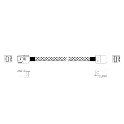 Кабель Miradeed MD-6715027, HDmSAS SFF8643-SFF8643, SAS 3.0 12G, 100см