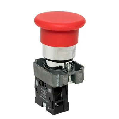 Кнопка EKF PROxima xb2-bc42-65, грибок, красная, NC, IP65