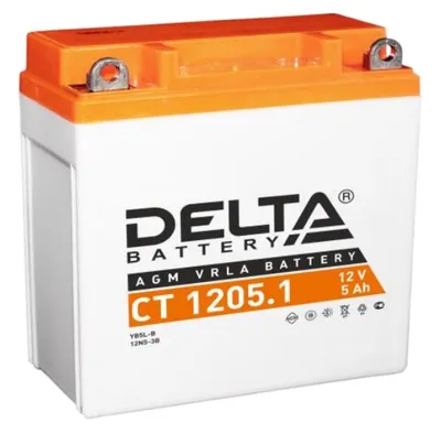 Аккумулятор стартерный DELTA 3401010030010 CT 1205.1, 12В/5Ач
