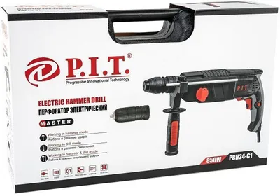 Перфоратор P.I.T. PBH24-C1 МАСТЕР, 850 Вт, 2,4 Дж, SDS-Plus, 3 режима