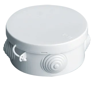 Коробка распаячная ПожТехКабель 040-039, IP54, D85×40 мм, АБС