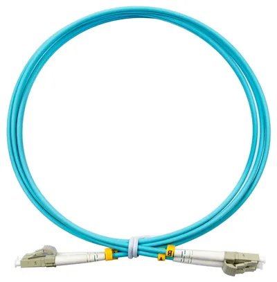 Шнур оптический Cabeus FOP-50-LC-LC-0,5m, duplex LC-LC, 50/125 OM3, 0,5 м, LSZH