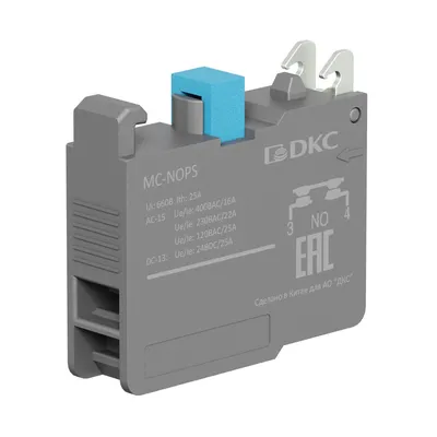 Контактный блок DKC MC-NOPS, нормально-открытый, винтовые клеммы
