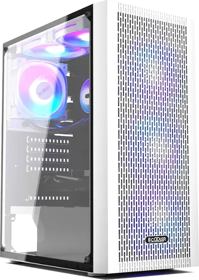Корпус ПК PCCOOLER MA100 MESH WH, Mid Tower, белый, TG