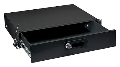 Ящик для документов Cabeus DRW-2U-BK, выдвижной, 2U, 19", глубина 360 мм, чёрный