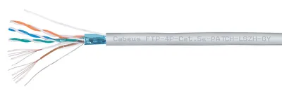 Кабель витая пара Cabeus FTP-4P-Cat.5e-PATCH-LSZH-GY, F/UTP Cat.5e, 4 пары, 305 м, LSZH