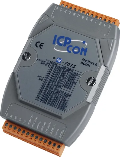 Модуль аналогового ввода ICP DAS M-7015-G CR, 6 каналов, терморезистор, RS-485, Modbus RTU