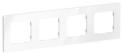 Рамка для выключателей IEK FLITE FI-M42-32-20-K01, 4-местная, белая, IP20