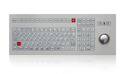Клавиатура KEY TECHNOLOGY K-TEK-D410-OTB-KP-FN-SW-W-US/RU-USB, промышленная, IP67, трекбол, USB