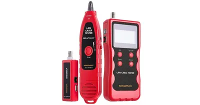 Кабельный тестер NIKOMAX ESSENTIAL NMC-TED400TR, LCD, UTP/STP, RJ45/RJ12/RJ11/BNC/USB