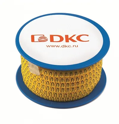 Колечко маркировочное DKC AZO2TTBY, «T», 1,3-2,5 мм, черное на желтом