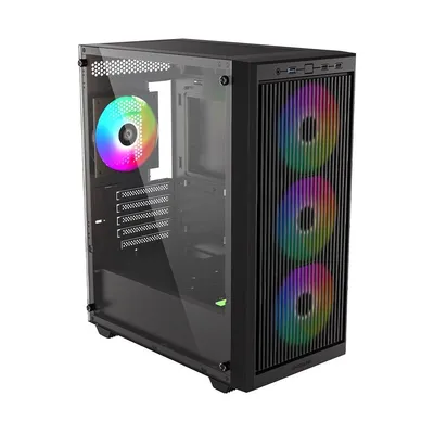 Корпус ID-Cooling WARE 300 ARGB, mATX, 4 вентилятора, закалённое стекло