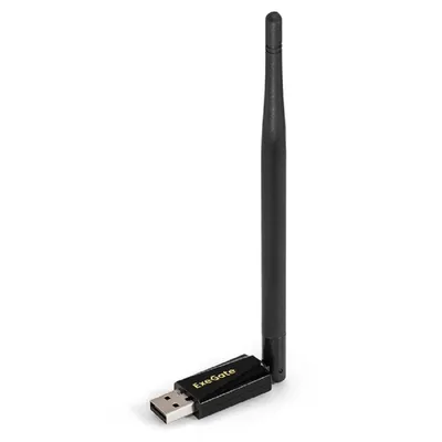 Сетевой адаптер ExeGate EDWA-137-N300-1 (EX299652RUS), Wi-Fi 4, USB 2.0, 300 Мбит/с, 2,4 ГГц