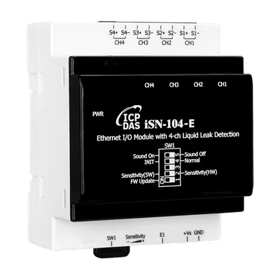 Детектор протечки воды ICP DAS iSN-104-E CR, 4 канала, PoE, Modbus TCP