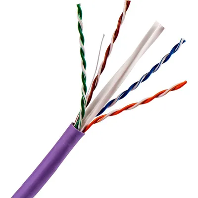 Кабель витая пара Lanmaster LAN-5EUTP-HFLT-VI, UTP, Cat.5e, 305м, фиолетовый