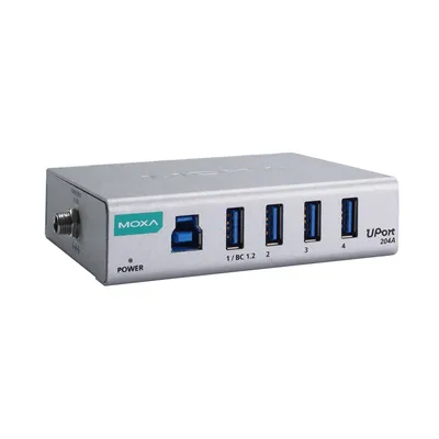 USB-хаб MOXA UPort 204A, 4 порта USB 3.2 Type A, 900 мА на порт