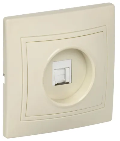 Розетка компьютерная IEK EKK10-K33-DM, RJ45, Cat.5e, 1 пост, IP20