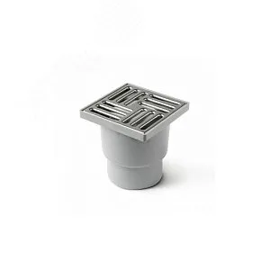 Трап PRO AQUA 9-2600-050-46-01-04, вертикальный отвод, 100×100 мм, Ø50 мм, нерж. решетка