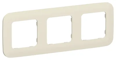 Рамка IEK FLITE Artistic РУ-3-А-ФлСл, 3-местная, IP20, сливочный