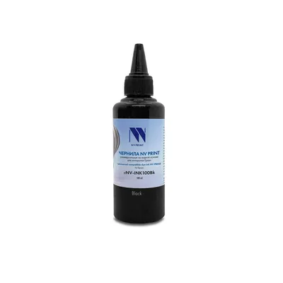 Чернила NV Print NV-INK100Bk, водорастворимые, чёрные, 100 мл, универсальные