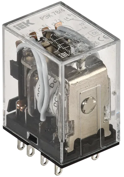 Реле iEK RRP20-4-03-024D (РЭК78/4), 24 В DC, 3 А, 4 переключающих контакта