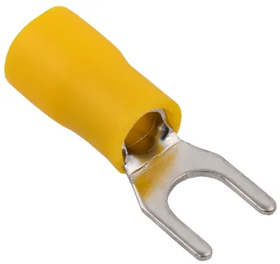 Наконечник IEK UNL10-006-6-6-G, вилка 4-6мм², М6, желтый