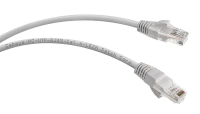Патч-корд Cabeus PC-UTP-RJ45-CAT.6-5M-LSZH, U/UTP Cat.6, 2×RJ45, 5 м, LSZH