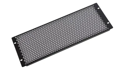 Фальшпанель ЦМО ФП-4.4-9005, 19", 4U, перфорированная, чёрная