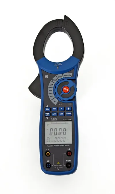 Клещи токоизмерительные CEM DT-3353, 1000 А AC, 750 В AC, True RMS, зажим 55 мм