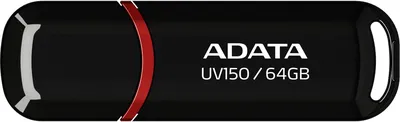 USB-флеш-накопитель A-DATA DashDrive UV150 AUV150-64G-RBK, 64 ГБ, USB 3.2 Gen 1, черный
