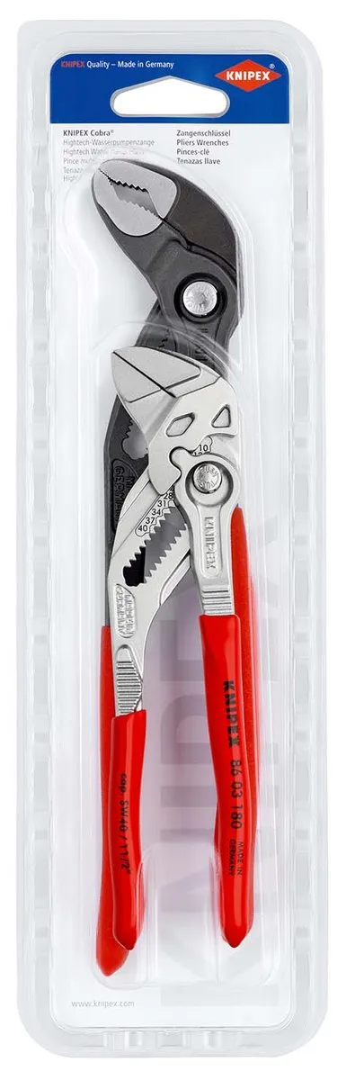 Набор клещей Knipex KN-003120V03, переставные 180 мм и Cobra 250 мм, 2 шт.