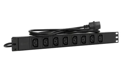 Блок розеток SNR-PDU-8A-С14-1.8-10L1, 8×C13, C14, 10 А, 1U, 19"