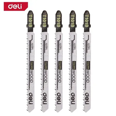 Пилки для электролобзика DELI DH-QJT010-E3, тип T101B, 10TPI, 74 мм, 5 шт