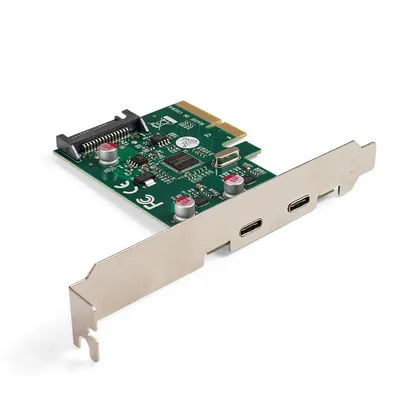 Контроллер ExeGate EX283715RUS, PCI-Ex4, 2×USB3.1 Type-C