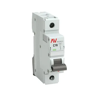 Автоматический выключатель EKF AV-6 AVERES mcb6-1-16C-av, 1P, 16 А, C, 6 кА