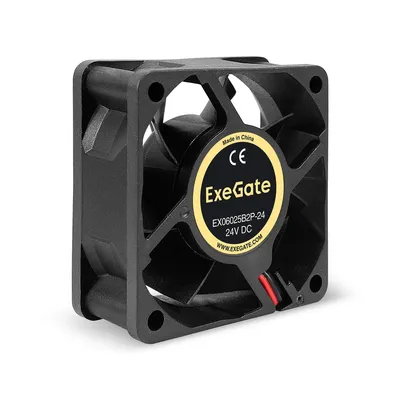 Вентилятор ExeGate EX06025B2P-24, 60x60x25 мм, 24 В, 5100 об/мин, 2-pin