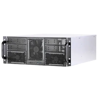 Корпус Procase RE411-D4H11-FC-55, 4U, 4x5.25+11 HDD, глубина 550 мм, без БП